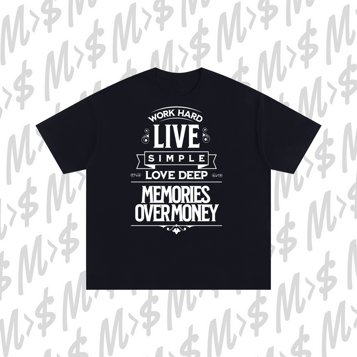 Live Simple Tee | Black | Front Graphic