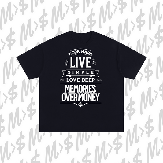 Live Simple Tee | Black | Front Graphic